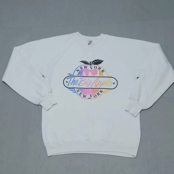 Jerzees Other - Vintage Jerzees Sweatshirt '88 Graphic New York Sweatshirt White Men's Medium M